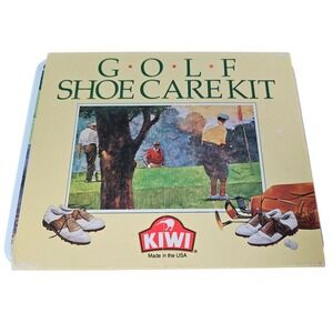 Kiwi Golf Shoe Care Kit Unisex OS Green Excellent Vintage Tin Cleaning Set